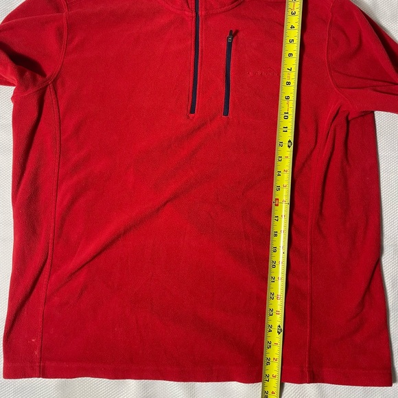 Eddie Bauer fleece quarter zip up red sweatshirt sweater mens size XL - Picture 3 of 5